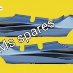 Tail Panel Set Sky Blue Black Sticker-First Quality - Passion Plus New Model