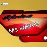 Side Cover Set 2 Piece Red Orange Sticker-First Quality - Splendor Plus