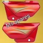 Side Cover Red Orange Sticker-First Quality - Splendor Pro