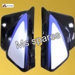 Side Cover Black Blue Sticker-First Quality - Splendor old-Splendor Plus