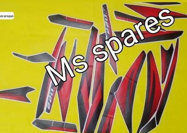 Sticker Kit Red And Black-First Quality - Pulsar 220 UG4 2010 To 2017