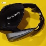 Visor Black With White Grey Sticker-Hf Deluxe Bs6 Model